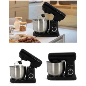 Robot Pâtissier Pétrin 3L noir 1500W 10 niveaux de vitesse, fonction pulse