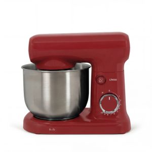 Robot Pâtissier Pétrin 3L Rouge 1500W 10 niveaux de vitesse, fonction pulse