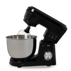 Robot Pâtissier Pétrin 5L Noir 1500W 10 niveaux de vitesse, fonction pulse
