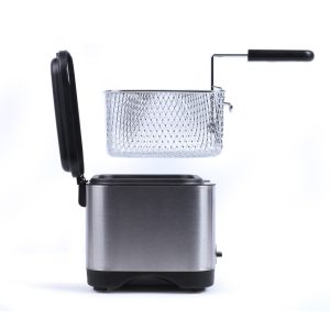 Friteuse électrique 1.5L - Acier inoxydable - Thermostat réglable - Filtre anti-odeur