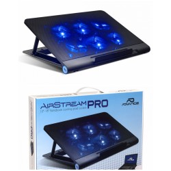 Refroidisseur Air Stream pour PC portable 18" refroidissement puissant – homogène – 6 ventilateurs