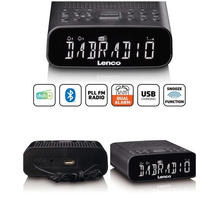 Radio-réveil DAB+, FM avec projection – Grand Écran LCD de 1.8"