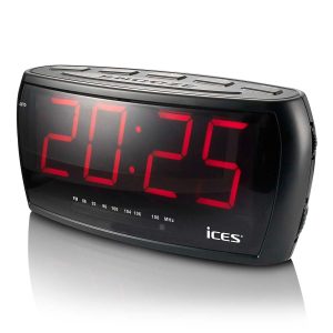 Radio-réveil FM projection Grand Écran LCD de 1.8"