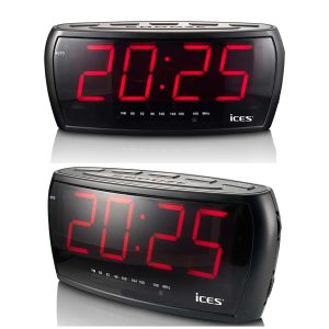 Radio-réveil FM projection Grand Écran LCD de 1.8"
