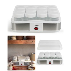 Yaourtière fromagère 1,2 L Programmable 21,5 W 12 pots en verre