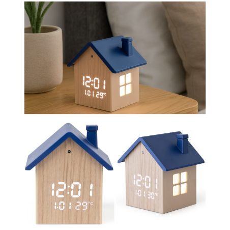 Réveil Double Maison mode veilleuse avec capteur Fonction alarme