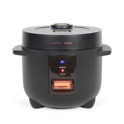Cuiseur à Riz 1.2L Revêtement antiadhésif 400 W Arrêt automatique noir Bol doseur et cuillère à riz