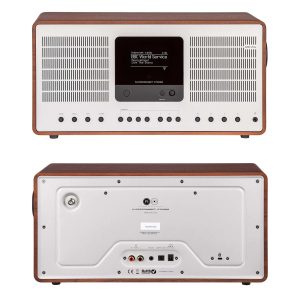 Radio Internet Hybride Stéréo FM/DAB+ – Bluetooth 5.0 – Bois Noyer – Écran Couleur TFT LCD 2,8"