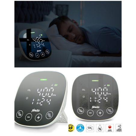 Détecteur Compteur de CO2 - capteur NDIR avec compteur d'humidité