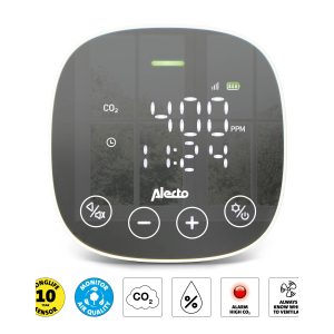Détecteur Compteur de CO2 - capteur NDIR avec compteur d'humidité