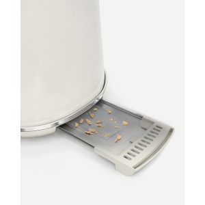 bouilloire rétro vintage sans fil 2 200W 1,8 l beige Inox