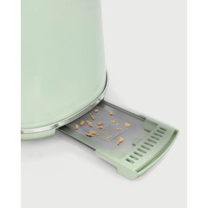 grille-pain vert pastel 2 FENTES Inox – Style SMEG