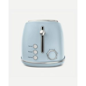 grille-pain Bleu pastel 2 FENTES Inox – Style SMEG