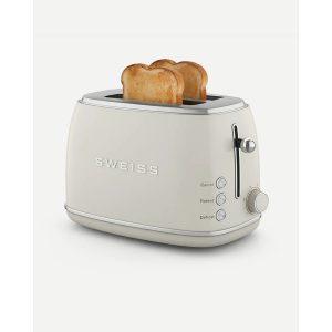 grille-pain INOX beige pastel 2 fentes Inox – style Smeg