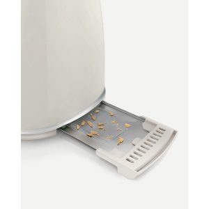 grille-pain INOX beige pastel 2 fentes Inox – style Smeg