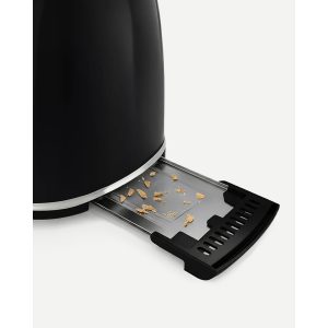 grille-pain INOX Noir 2 fentes Inox – style Smeg