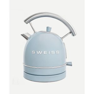 BOUILLOIRE rétro vintage INOX SANS FIL 2200W 1,8 L bleu pastel - Style SMEG