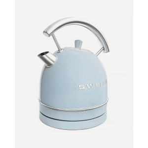 BOUILLOIRE rétro vintage INOX SANS FIL 2200W 1,8 L bleu pastel - Style SMEG