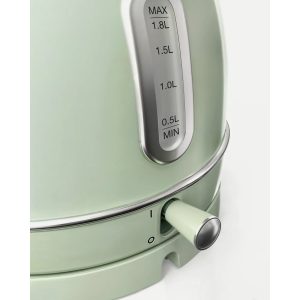 BOUILLOIRE rétro vintage INOX SANS FIL 2200W 1,8 L Vert pastel - Style SMEG