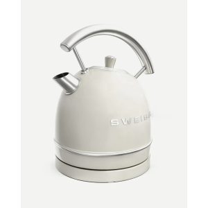 BOUILLOIRE rétro vintage INOX SANS FIL 2200W 1,8 L Beige pastel - Style SMEG