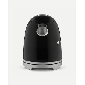 BOUILLOIRE rétro vintage INOX SANS FIL 1000W 1L Noire - Style SMEG