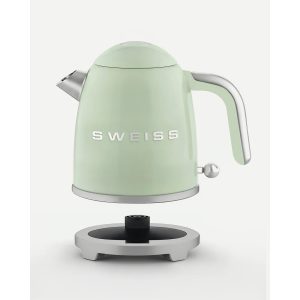 BOUILLOIRE rétro vintage INOX SANS FIL 1000W 1L Vert pastel - Style SMEG