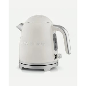 BOUILLOIRE rétro vintage INOX SANS FIL 1000W 1L Beige pastel - Style SMEG