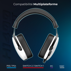 Casque PC Pro gamer – Multiplateforme H1400 – Sans fil RF/Bluetooth – 7.1 Virtual Surround – micro détachable omnidirectionnel