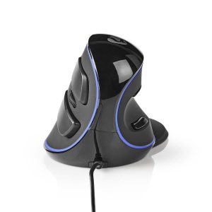 Souris ergonomique filaire - capteur optique 1600 dpi - 6 boutons - USB