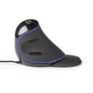 Souris ergonomique filaire - capteur optique 1600 dpi - 6 boutons - USB