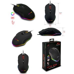 Pack gamer noir filaire RGB Pro + clavier semi mécanique RGB filaire + Casque Gamer RGB Multiplateformes + Souris RGB