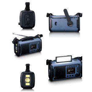 Radio FM/DAB+ Réveil Radio portable USB Solaire – Radio d'urgence avec manivelle - Powerbank 20000 mAh