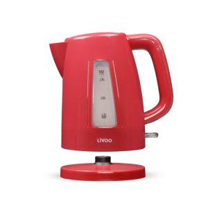 Pack Petit Déjeuner - LIVOO - Bouilloire Électrique 1,7L - Grille-Pain 2 Fentes - Rouge - 2200W