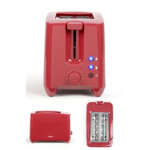 Pack Petit Déjeuner - LIVOO - Bouilloire Électrique 1,7L - Grille-Pain 2 Fentes - Rouge - 2200W
