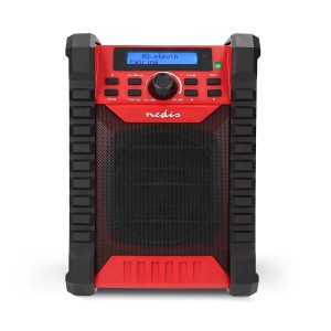Radio de Chantier Bluetooth 15W DAB+ FM 2.2" IPX5 Écran bleu Noir Alimentation