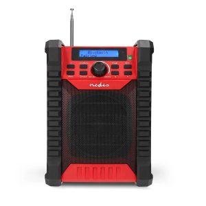 Radio de Chantier Bluetooth 15W DAB+ FM 2.2" IPX5 Écran bleu Noir Alimentation