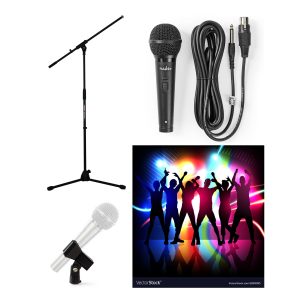 Pied de Microphone professionnel télescopique avec micro