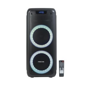 Enceinte portable PRO Bluetooth – BT/AUX/USB – 100W – LED RGB – Télécommande - Microphone
