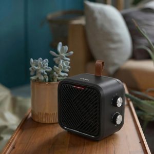 Chauffage soufflant vintage Céramique – Noir – 1500W – Salle de bains