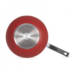 WOK 32 cm Manche Amovible – Fonte d'Aluminium – Revêtement pierre – Tous feux Dont INDUCTION