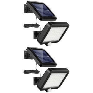 Projecteur solaire LED 1500 lumens 15W OPTEX avec détecteur de mouvement - Noir