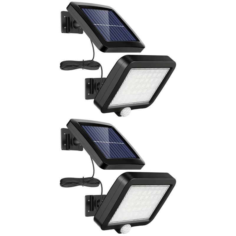 Projecteur solaire LED 1500 lumens 15W OPTEX avec détecteur de mouvement - Noir