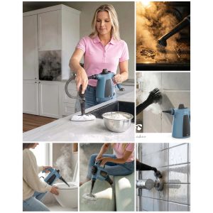Nettoyeur vapeur multi-surface – 1050 W – 3,5 bars 0.35L – Brosse multi-surfaces - 10 accessoires polyvalents