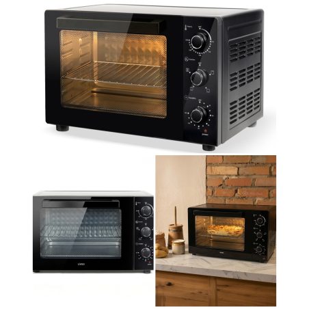 Four à micro-ondes – noir Laquée Métallique – 45 L – 1700 W – 4 Programmes Automatiques