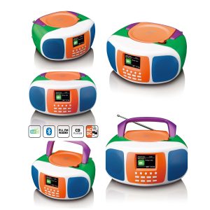 Radio FM Stéréo portable Lecteur CD-Bluetooth DAB+/FM -lecteur CD et grand écran couleur LCD