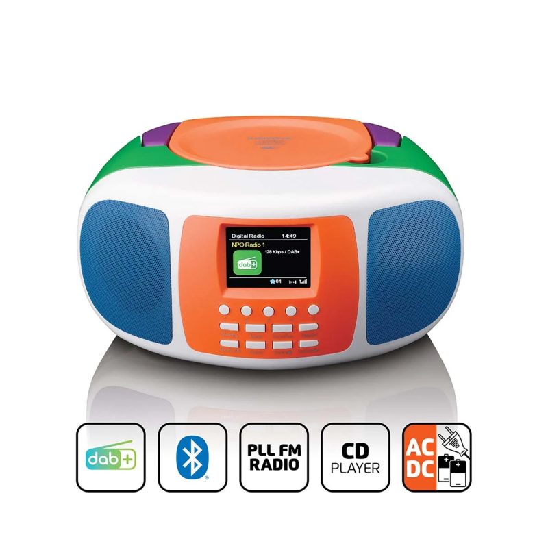 Radio FM Stéréo portable Lecteur CD-Bluetooth DAB+/FM -lecteur CD et grand écran couleur LCD