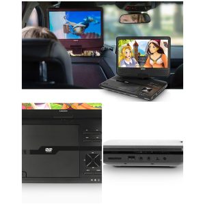 Lecteur DVD portable TFT 16: 9 LENCO Ecrans 9 POUCES USB-SD DVD-R/RW, DVD+R, CD télécommande + SUPPORT + Casque