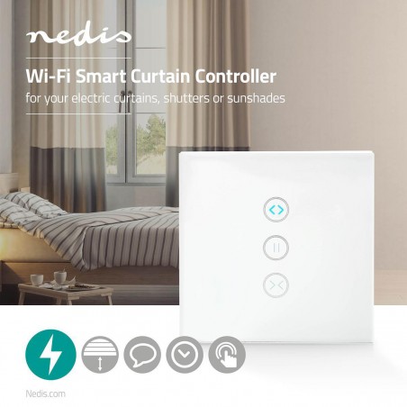 Interrupteur Mural Intelligent Wi-Fi | Contrôleur de rideaux, volets ou stores