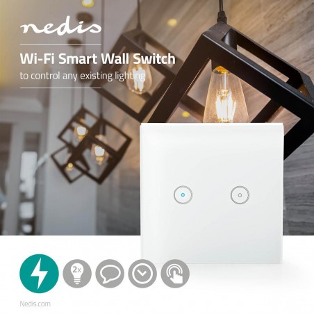 Interrupteur d'Éclairage Intelligent Wi-Fi | Double
