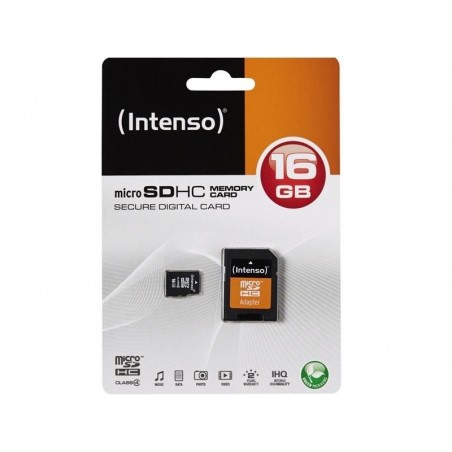 MicroSDHC 16Go Intenso + Adaptateur CL4 sous Blister